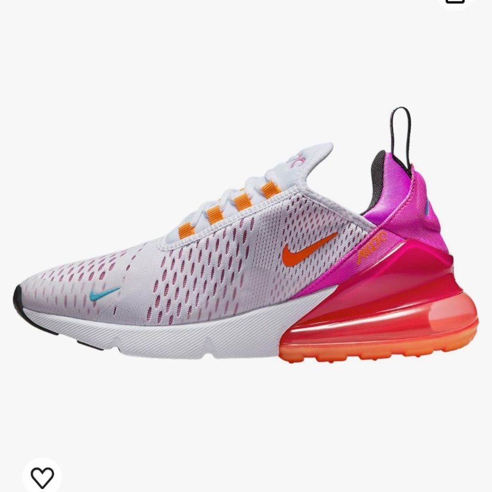Nike Air Max 270 "White/Bright Crimson/Fuchsia Dream" Women's Shoe - Size 11